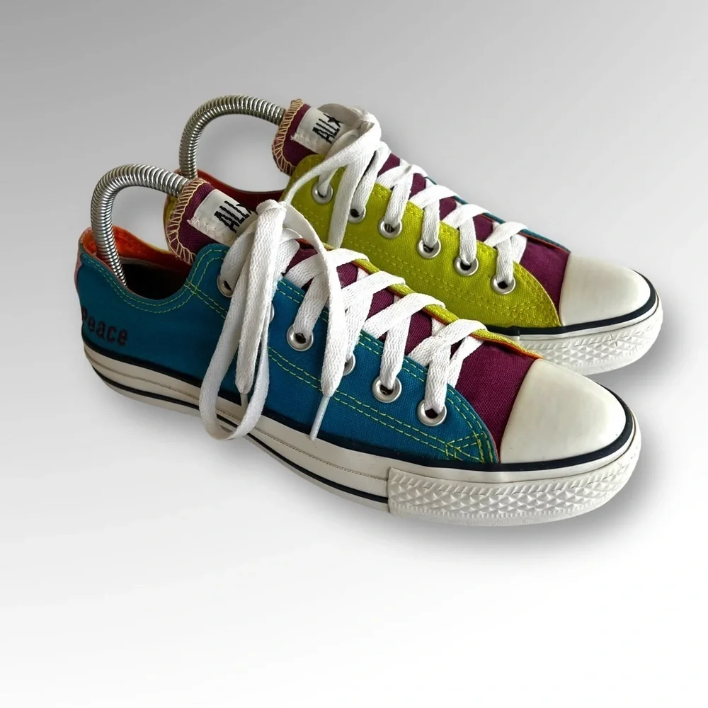 Unisex Multi Colored All Star Converse Sneakers. - Picture 1 of 8